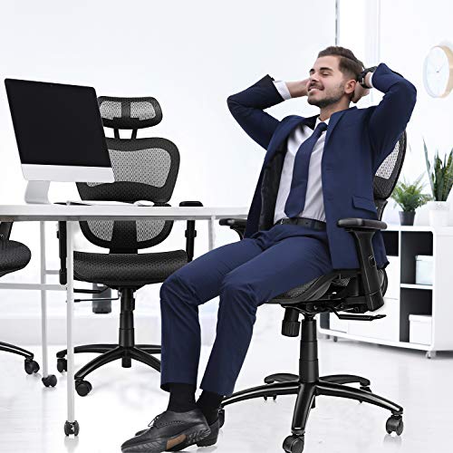 Komene Ergonomic Office Chair Lumbar Support Reclining Breathable High Back Executive Mesh