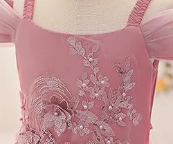 Nileafes Flower Girls Embroidered Lace Maxi Dress