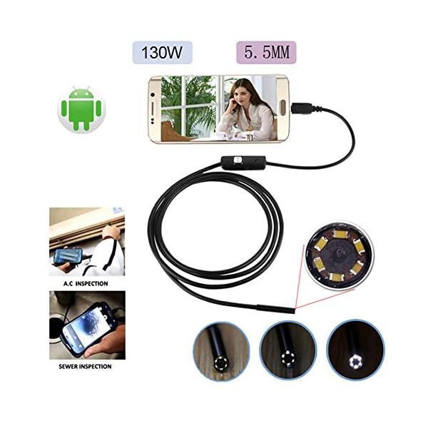 7 mm 2 in 1 USB Endoskopkamera Inspektion Kamera Borescope IP67 Wasserdicht für Android Phone Tablet PC Gerät,2M – Bild 6