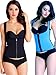 iSZEYU Neoprene Waist Trainer Vest with Zipper Black Blue XS-8XL