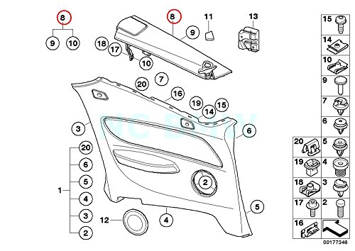 Bmw Genuine Rear Left Side Trim Waist Rail Bmwfiend Com