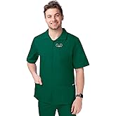 Sivvan Scrubs for Men - Zippered Short Sleeve Jacket