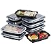 NutriBox [20 Value Pack] Single 1 compartment 24 OZ Meal Prep Plastic Food Storage Containers - BPA Free Reusable Lunch Bento Box - Microwave, Dishwasher and Freezer Safe