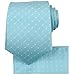 KissTies Mens Powder Mint Blue Ties For Men Pale Light turquoise Necktie + Pocket Square