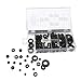 Gydandir Rubber Grommet Assortment Kit Eyelet Ring Gasket Assortment Electrical Wire Gasket Ring Assortment for Wire, Plug and Cable, 180 Pieces