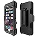 iPhone 6S Case, iPhone 6 Case 4 Layer Cover Built-in Screen Protector Heavy Duty Rugged Shorkproof Waterproof DustProof Drop protection With Kickstand [Belt Clip] for iphone 6/6s case black