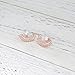5mm Pearl Stud Front-Back Micropave Jacket Earrings 14K Rose Gold Plated