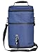 Vina 2 Bottle Wine Tote Bag, Insulated and Padded Portable Wine Cooler Carrier Case + Free Corkscrew - Wine Gift Bag, Perfect for Travel, Picnic