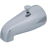 Danco Tub Spout with Rear Pull Up Diverter, Fits 1/2 or 3/4 in IPS Pipe, Chrome Bathtub Spout Replacement, 5 in Reach (80765)
