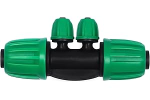 WZFLRUA 12 Pack 1/2 Inch To 1/4 Inch Drip Irrigation Fittings (1/2" ID x 0.65" OD), Drip Line Irrigation Locked Barbed 1/2" To 1/4" Adapter 1/2 Inch To 1/4 Inch Reducer Tee
