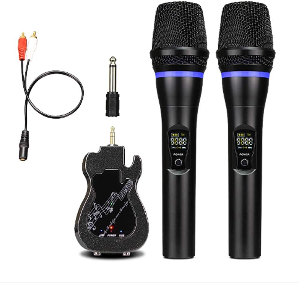 Rechargeable Wireless Handheld Microphone, Karaoke Mic System with