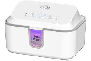 Chefhandy Wipe Warmer, Baby Wipe Warmer with UV Sanitizer, Diaper Wipe Warmer, Wet Wipes Dispenser with 3 Heating Modes, Night Light, Large Capacity, and One-Handed Operation (White)