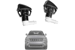 AMFRNE 68260443AA Premium Wiper Washer Nozzles Fit for 2011-2023 Jeep Grand Cherokee WK2 WL Windshield Washer Fluid Jet Nozzle | Easy to Install | 2 Pack, Ref 55372143AB, Grand Cherokee Washer Accessories