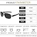 Joopin Polarized Sunglasses for Men, Lightweight Metal Frame Driving Mens Sunglasses (Silver Black)