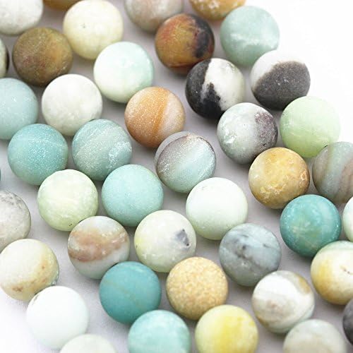 Matte Amazonite Beads For Jewelry Making Natural Gemstone Round 4/6/8/10mm Findings Supplies (8mm)