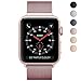 Watch Band 38mm, KYISGOS Strong Magnetic Milanese Loop Stainless Steel Replacement iWatch Strap for Watch Series 3 2 1 Nike+ Sport and Edition, Rose Gold