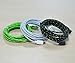 Micro USB Cable, Boxeroo Nylon Braided 3-Pack 10ft 3m High Speed Sync & Charging Cable A Male to Micro B for Samsung, HTC, LG, HP, Sony, Most Android Phones and More(Black, White, Bright Green)