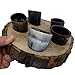 AleHorn Genuine Handmade Pocket Viking Drinking Horn Authentic Toasting Vessel Shot Glass Perfect for Whiskey Beer Wine Ale and Mead Champagne Horn (Tray)