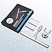 Baban Shower Squeegee Glass Squeegee Window Squeegee All-Purpose Squeegee for Bathroom/Kitchen/Car Glass/Mirror/Restaurant, Stainless Steel Squeegee with Suction Cup Hooks Holder, 9.6 Inch