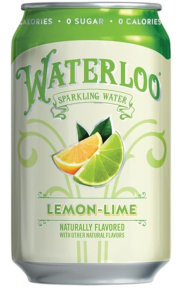 WATERLOO SPARKLING WATER, LEMON-LIME NATURALLY FLAVORED, 12 FL OZ CANS (PACK OF 12) – ZERO CALORIES AND ZERO SUGAR OR SWEETENERS