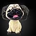 OZUKO Pug Bobblehead Mini Puppy Dog Figurine Car Dashboard Decoration Nodding Shaking Head Toys for Kids Room (Laugh Dog)