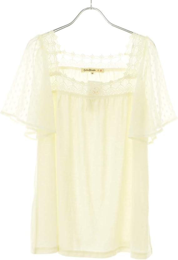 Amazon キューティーブロンド Cutie Blonde 袖シフォン切替 半袖カットソー Tシャツ カットソー 通販