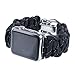 PARACORD PLANET Apple Watch Band 42mm or 38mm Paracord Apple Watch Band - Stainless Steel Hardware and 550 Paracord - Black or Silver Hardware - Multiple Color Options