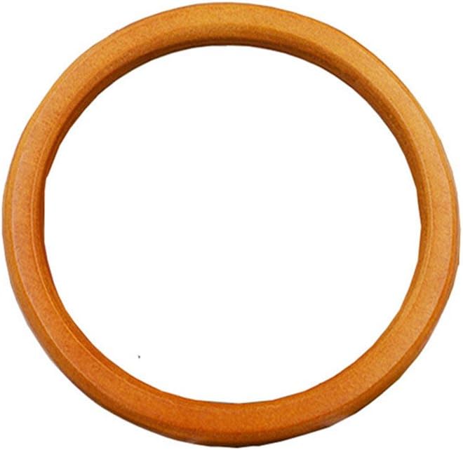 Ownstyle Circular Wood Purse Handle Purse Making Supplies 2 Pcs (Brown A)