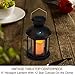 Bright Zeal 2-Pack Hexagon Candle Lantern with LED Flameless Candles Flickering (Black, 8
