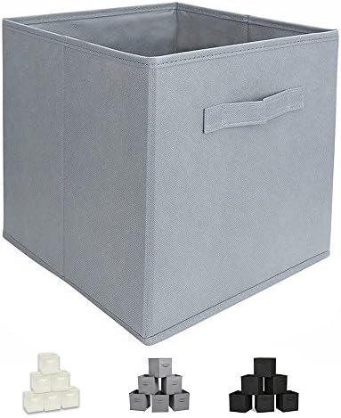 Foldable Cloth Container Storage Bins Baskets Cubes Box, Collapsible Shelf Closet Organizer Drawer, Good Helper for Home Decor and Outdoor Picnic 1 Pack Grey