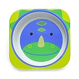 Skip Hop Baby Zoo Little Kid and Toddler Melamine Feeding Bowl, Multi Dakota Dinosaur