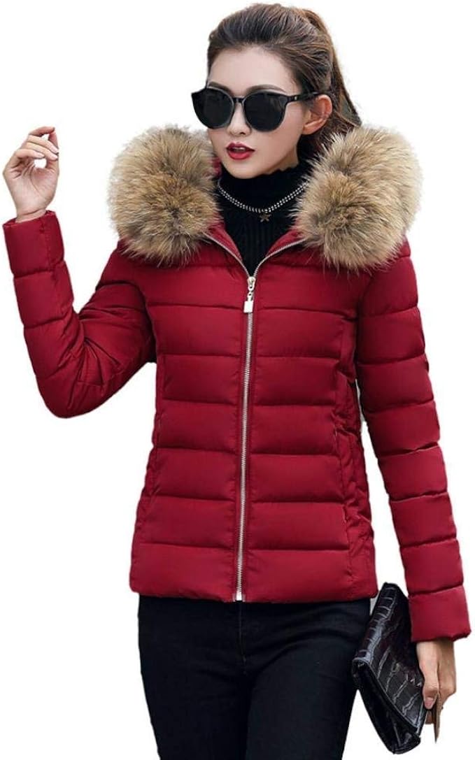Ladies Down Coat Autumn Winter Warm Padded Coat Elegant Quilted Unique