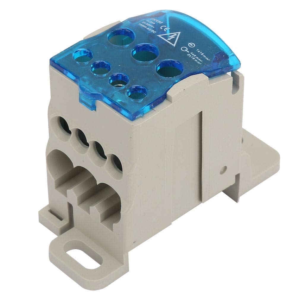 Din Rail Terminal Block Distribution Box Electric Wire Connectors Power Junction Box Connector Enclosure for DIN Rail Mounting with Terminal Blocks - Universal Junction Kit