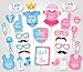 Rainlemon(TM) Gender Reveal Party Boy or Girl Photo Booth Props Kit On A Stick primary