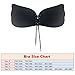 SKST Strapless Bra, Women's Self Adhesive Silicone Invisible Reusable Push-up Bras with Drawstring for Backless Dress by (B, Black)