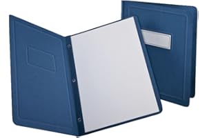 Oxford Duotangs Lot de 25 couvertures de rapport avant pour panneau et bordure, format lettre, bleu, capacité de 100 feuilles