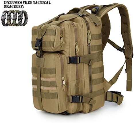 Finish Cool Military Tactical Assault 3P backpack EDC Army Molle Bug Out Bag Backpacks Small Rucksack for Outdoor Hiking Camping Trekking Hunting Camping Water Resistant 30L