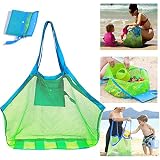 SupMLC Mesh Extra Large Beach Bags and Totes - Holds Toys, Towels, Sand Away - For Children's Toys, Market, Grocery, Picnic