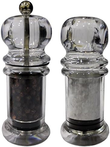 Glass Salt &amp; Pepper Shaker - Elegant Designed - Easy to Use - Set of 2