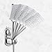 BQTime Shower Head Holder 5 Mode Angle Adjustable, Super Power Vacuum Suction Cup Handheld Shower Bracket, Waterproof, Heavy Duty, Reusable, Wall Mount Showerhead Holder for Bathroom Hotel, Chrome