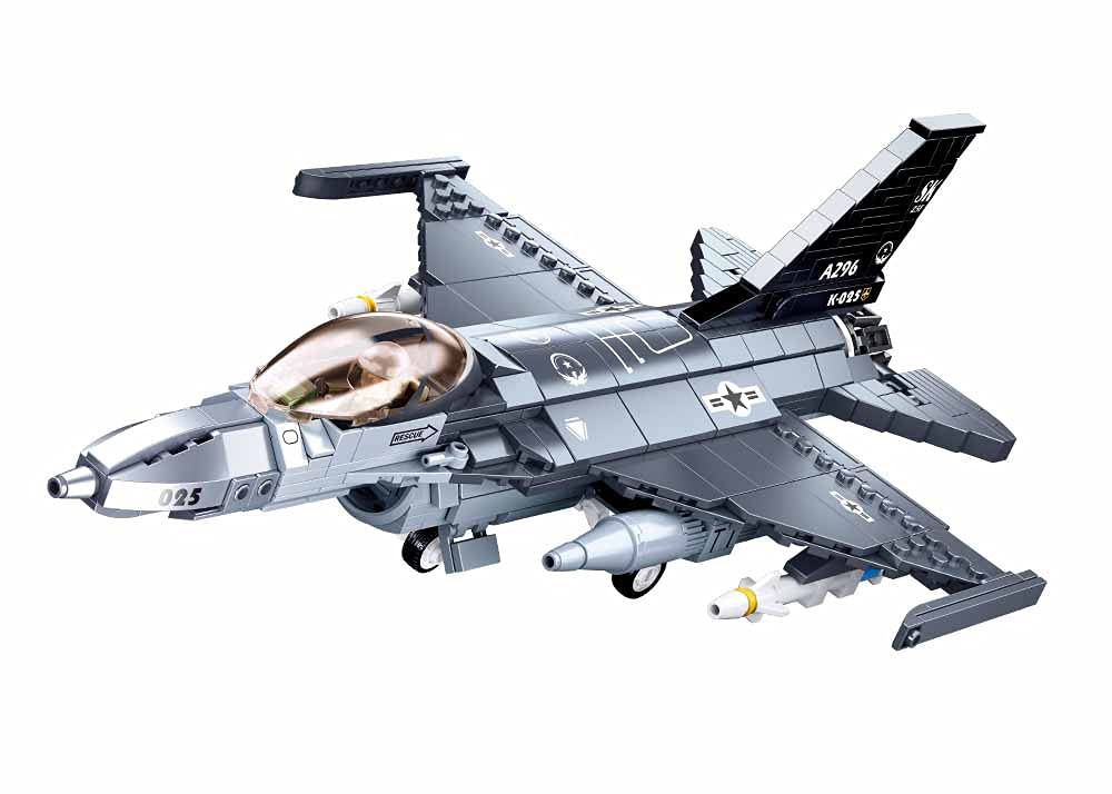 Sluban - Model Bricks-F-16C Falcon Fighter 521pcs, M38-B0891, Multi-Colour