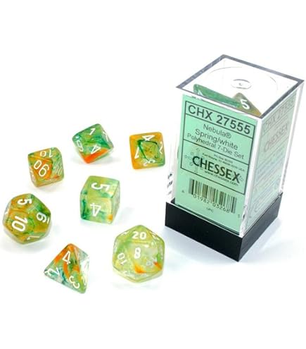 Amazon.com: Chessex Manufacturing Cube Gemini Set Of 7 Dice