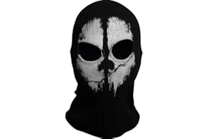 SzBlaZe Unisex Ghost Print Stocking Balaclava Mask Good For War Game Halloween Cosplay