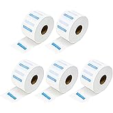 Feisate Neck Strips Barber Accessories, Disposable Hair Salon Barber Tape Supplies 5 Rolls & 400 Neck Strips, White