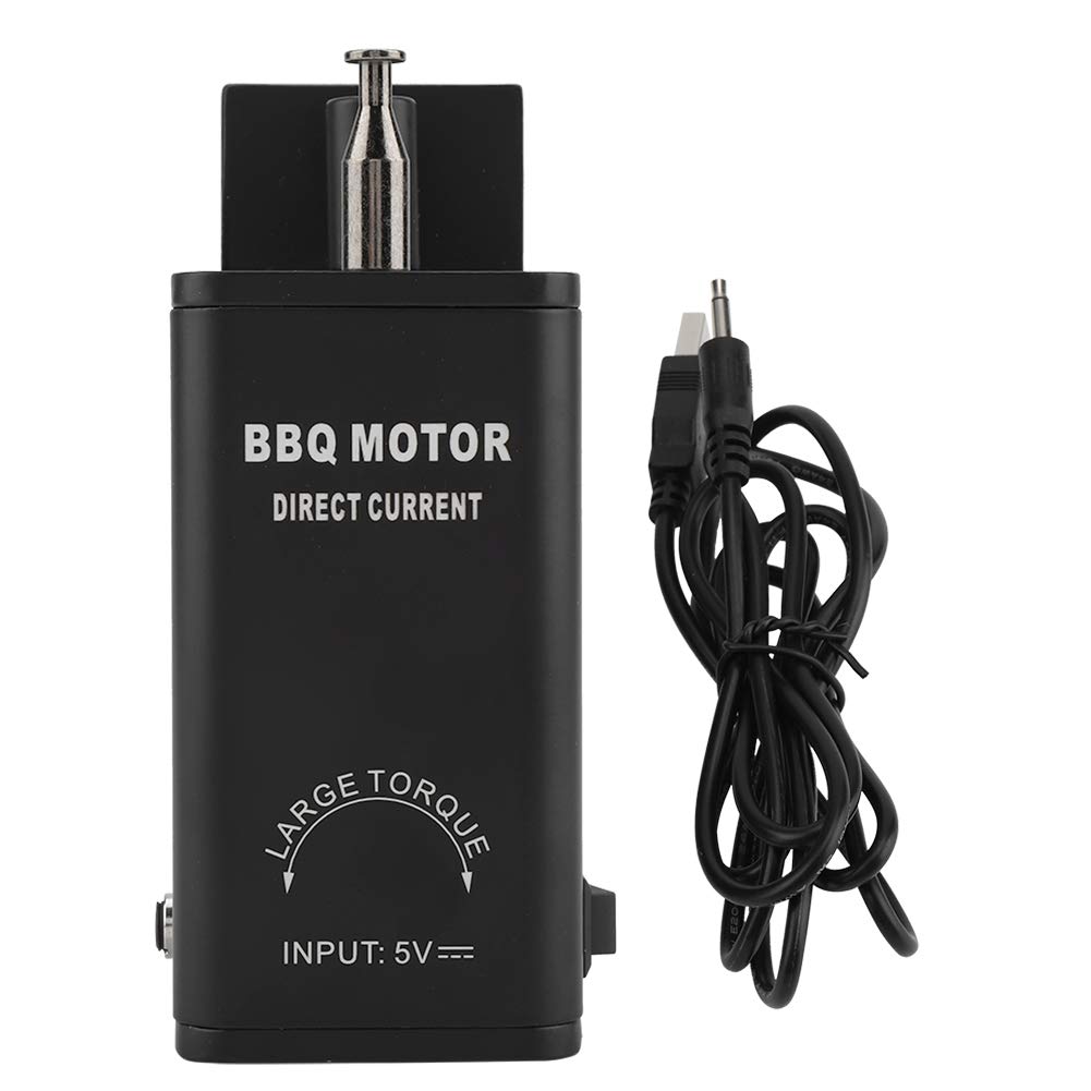 BBQ Motor,DC 5V Solid Construction Roaster Motor,Electric BBQ Roast Rotisserie Grill Motor,Barbecue Tool Accessories Battery Operated,with USB Cable
