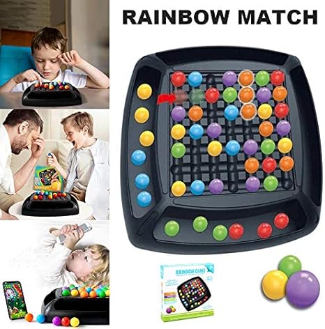 Jiehed Jeu D Elimination De Balle Arc En Ciel Ensemble De Jouets De Jeu De Famille D Interaction Parentale Enfant Ensemble De Jouets D Echecs Magiques Rainbow Puzzle Pour Enfant Adulte Amazon Fr Cuisine Maison
