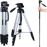 Albott 70" Travel Portable DSLR Camera Tripod Monopod Flexible Head for Canon Nikon with Carry Bag