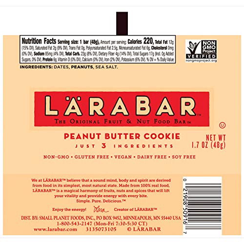 LARABAR VARIETY PACK, GLUTEN FREE VEGAN FRUIT & NUT BARS, 1.7 OZ, 16 CT
