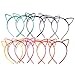 Manc GG Boutique Cat Ear Headbands Headwear Hair Head Bands Hair Accessories Wash Face Hairlace, Makeup Hairband Party Tool for Women and Girls Plastic 11PCS