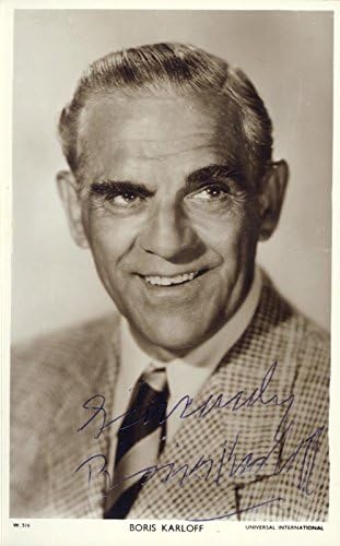 Boris Karloff - Picture Post Card Signed